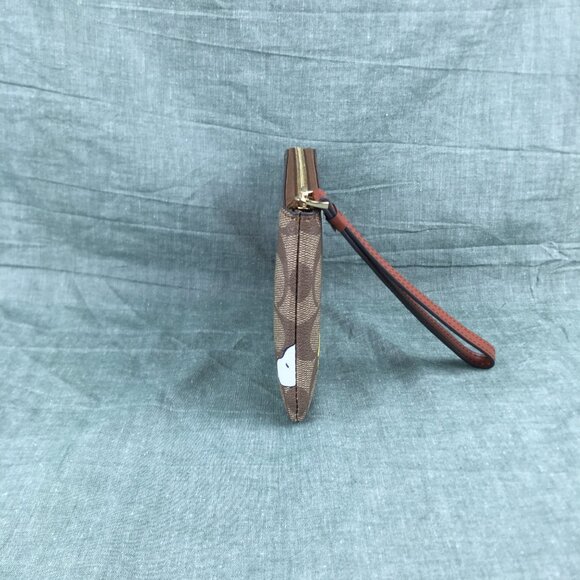 Coach X Peanuts Corner Zip Wristlet Wallet With Snoopy & Woodstock - Picture 6 of 10